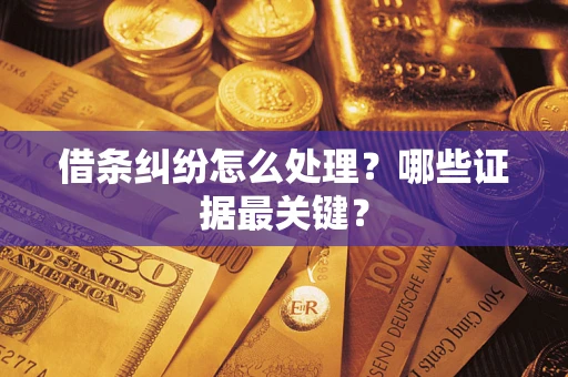 北京借条纠纷怎么处理？哪些证据最关键？
