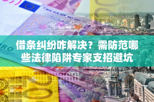 北京借条纠纷咋解决？需防范哪些法律陷阱专家支招避坑
