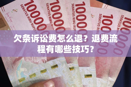 北京欠条诉讼费怎么退？退费流程有哪些技巧？