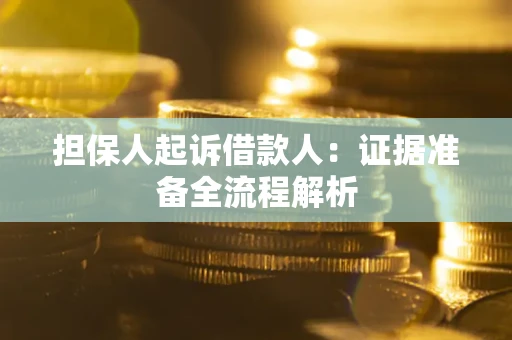 北京担保人起诉借款人：证据准备全流程解析